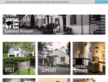 Tablet Screenshot of greenbeltmuseum.org